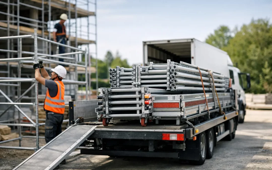 Gerüst mieten mit Transport: So läuft’s