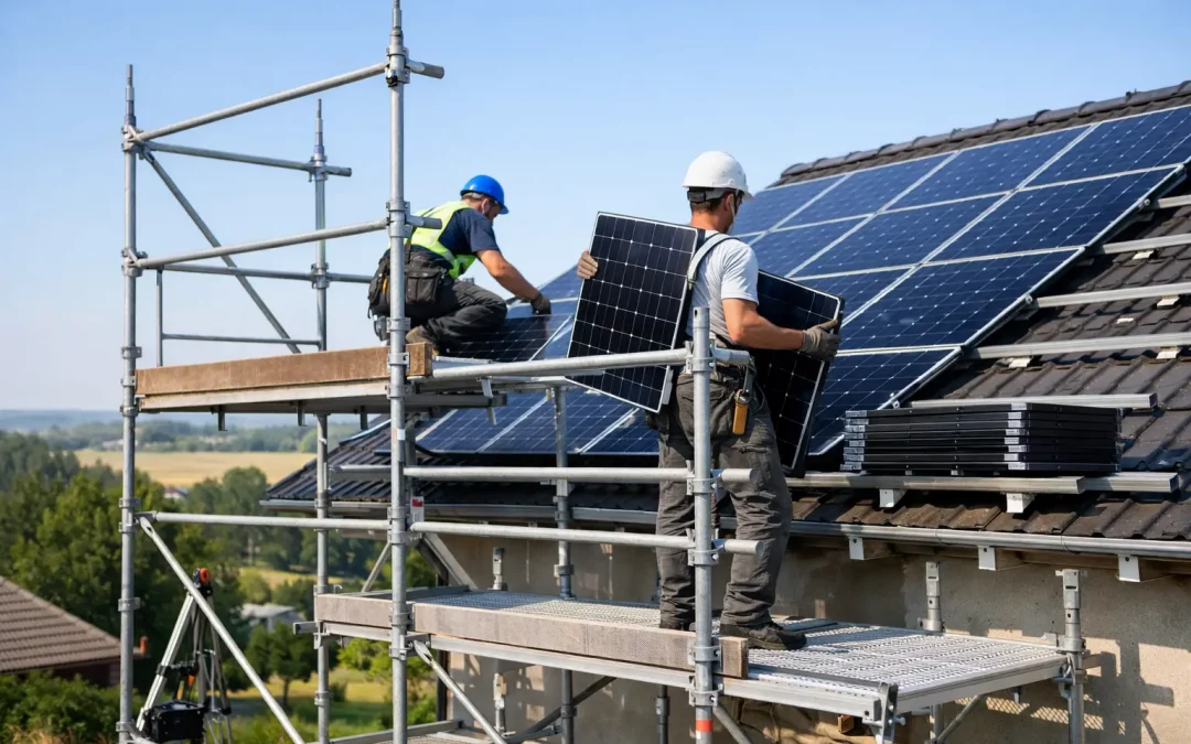 Gerüst für Photovoltaik Montage richtig planen