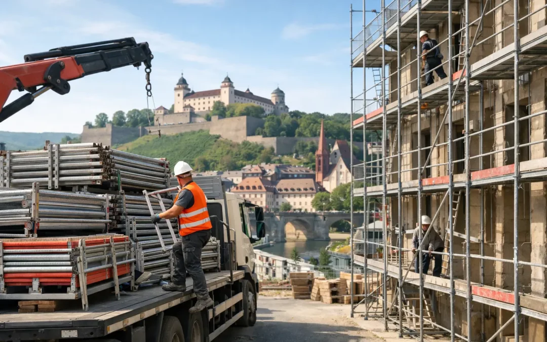 Wie lange dauert Gerüstlieferung in Würzburg?